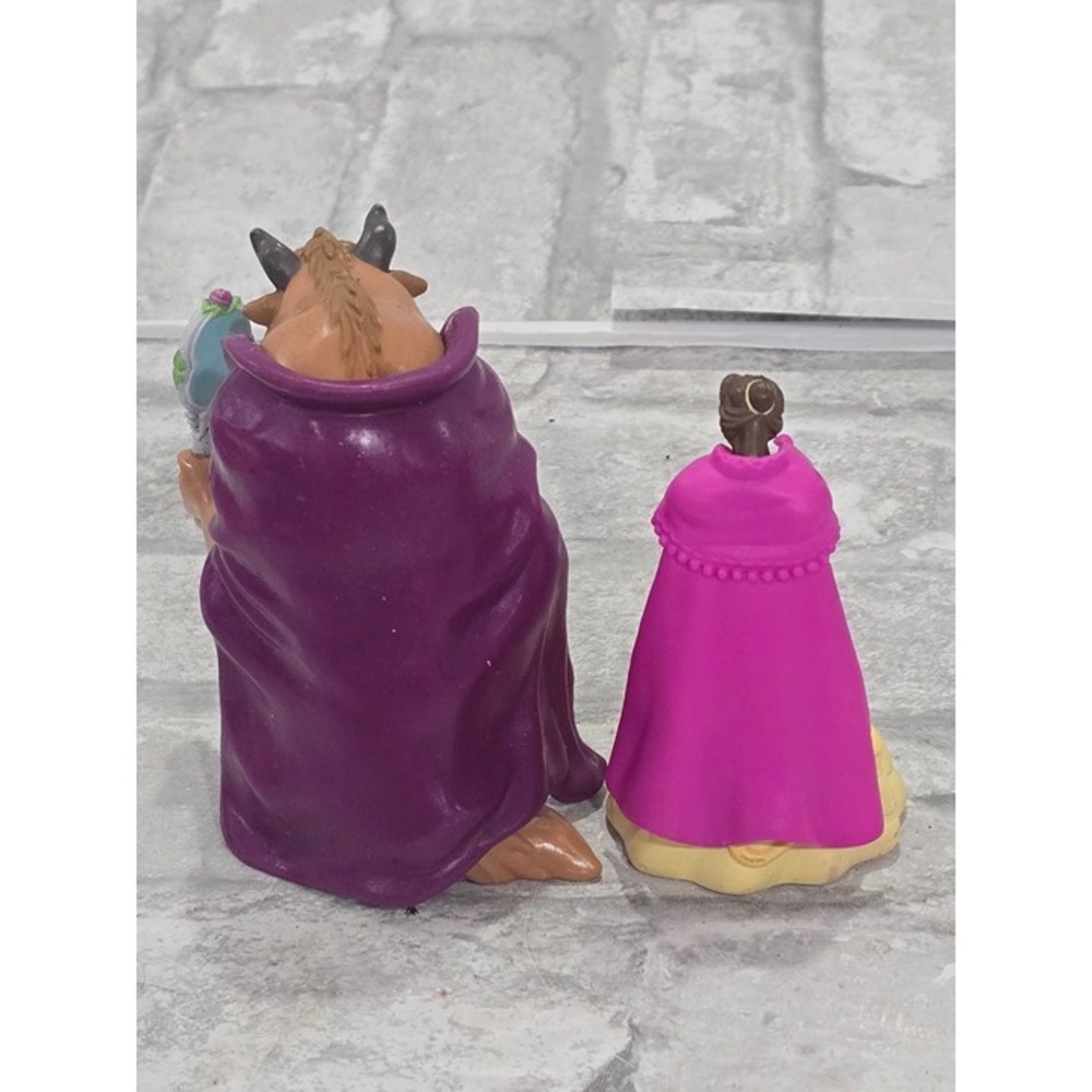 Lot of 2 Beauty Beast Figures Rubber Cake Toppers - Picture 4 of 7